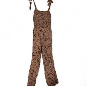 Abercrombie & Firch spotted Print Jumpsuit with Tie Straps